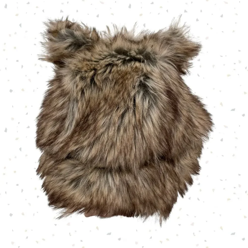 Lazy One Baby Wolf Critter Cap Hat Faux Fur Animal Coyote Wild Infant Size M